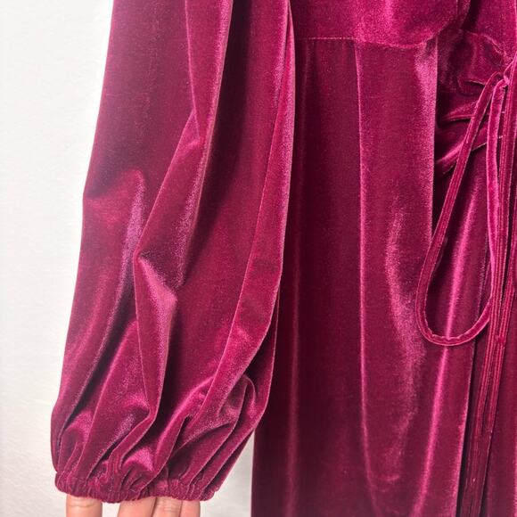 GIANNI BINI LIGHTON WRAP MERLOT WOMEN XS MINI DRESS BRAND NEW WITH TAGS - Picture 5 of 6